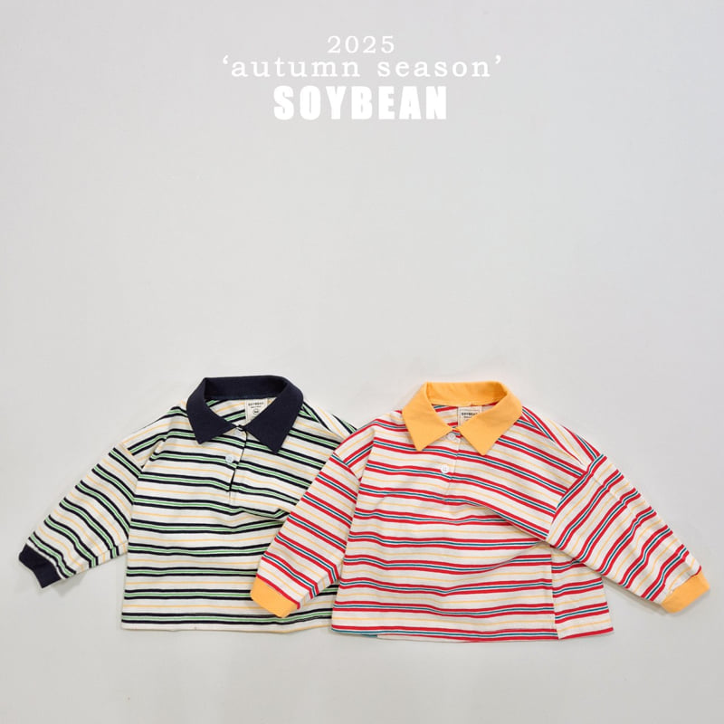 Raglan Collar Tee – Gestreiftes Shirt mit Polokragen
