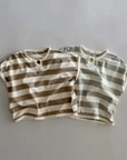Sand Stripes Tee – Casual oversized look