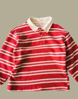Striped Collar Fleece Tee