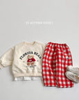 Check Bear Embroidery Pants