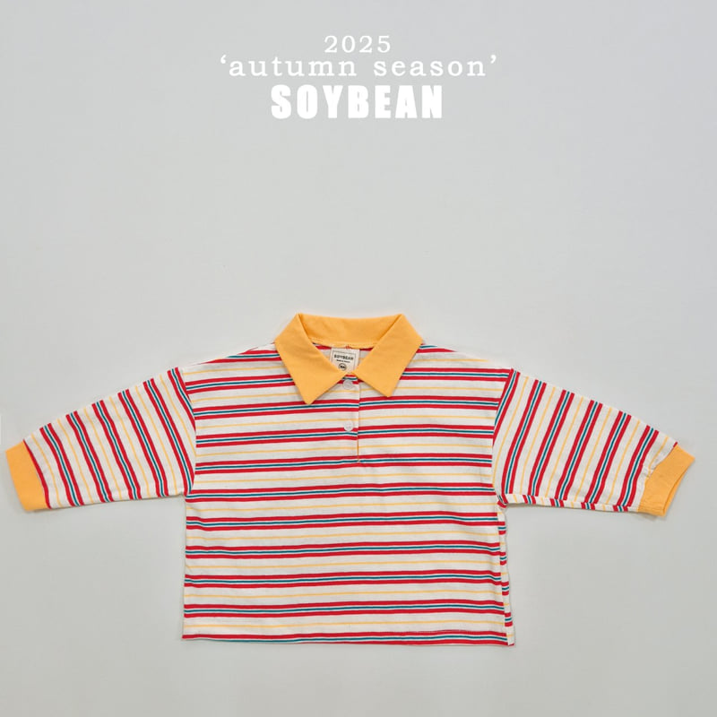 Raglan Collar Tee – Gestreiftes Shirt mit Polokragen