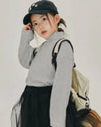 Mini Stripe Turtleneck Tee