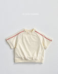 Stripe Raglan Short Sleeve Tee