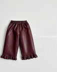 Fleece Glossy Frill Pants
