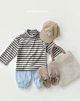 Stripe Half Turtleneck Tee