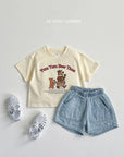 Slub Denim Shorts