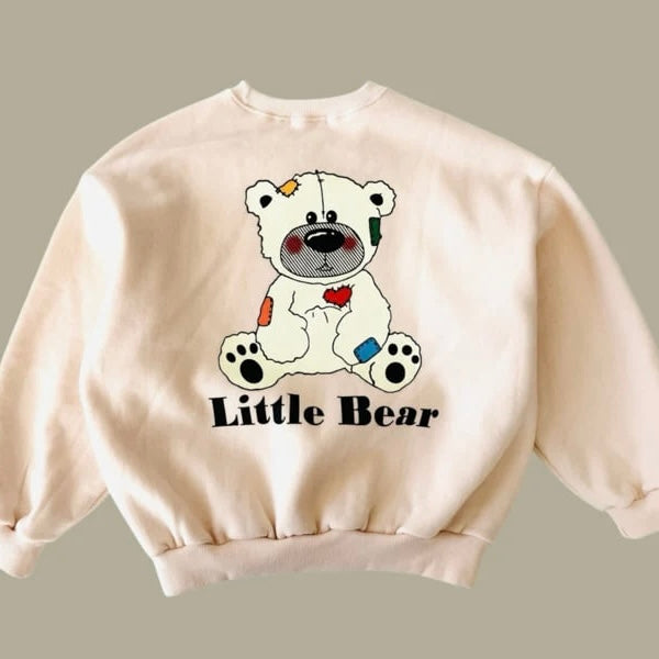 Quilted Bear Fleece Sweatshirt