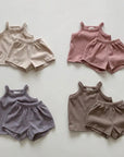 Waffle Summer Set – Two-piece top and shorts