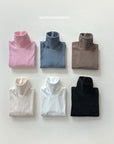 Peach Mock Turtleneck Tee
