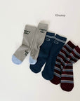 Stripe Happy Socks Set