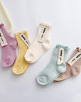 Pastel Shirring Socks Set