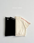Stripe Raglan Short Sleeve Tee