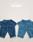 Wide Skirt Denim Pants