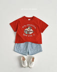 Slub Denim Shorts