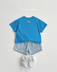 Slub Denim Shorts