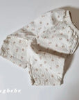 Washed Flower Baggy Pants