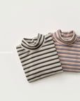 Stripe Half Turtleneck Tee