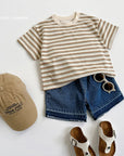 Smile Stripe Short Sleeve Tee
