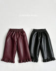 Fleece Glossy Frill Pants
