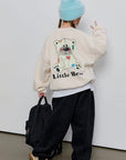 Quilted Bear Fleece Sweatshirt