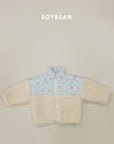 Flower Contrast Fleece Jacket