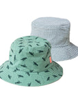 Dino & Stripes Reversible Hat – Wendbarer Sommerhut für Kids