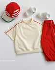Stripe Raglan Short Sleeve Tee