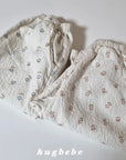 Washed Flower Baggy Pants