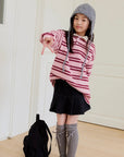 Striped Collar Fleece Tee