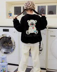 Quilted Bear Fleece Sweatshirt