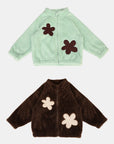 Mint Choco Fleece Zip-up – Kinderjacke von Amber, Made in Korea