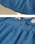 Little Foxx – Cute Embroidery Denim Dress