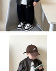 Little Foxx – Normal Leather Jacket, Tee & Pants 3-Piece Top & Bottom Set