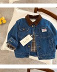 Little Foxx – Bro Collar Check Denim Jacket