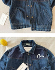 Little Foxx – Alphabet Colorblock Denim Jacket