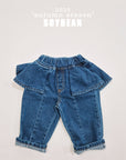Wide Skirt Denim Pants