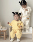You Smile Fleece Top Bottom Set