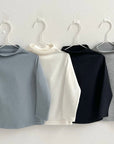 Peach Warm Mock Neck Tee