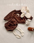 Croissant Velour Sweatshirt (Bebe)