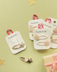 Frosted Shimmer Xmas Tree Clips