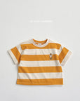 Big Stripe Embroidery Short Sleeve Tee