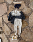 Little Foxx – Tone Tone Ribbon Footed Leggings