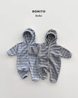 Little Foxx – Striped Terry Hooded Suit