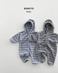 Little Foxx – Striped Terry Hooded Suit