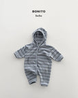 Little Foxx – Striped Terry Hooded Suit