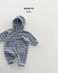 Little Foxx – Striped Terry Hooded Suit