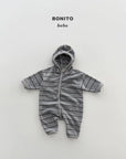 Little Foxx – Striped Terry Hooded Suit