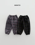 Little Foxx – Check Fleeced Jogger Pants