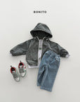 Little Foxx – Check Stripe Windbreaker
