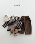 Little Foxx – Striped Choco Polo Tee